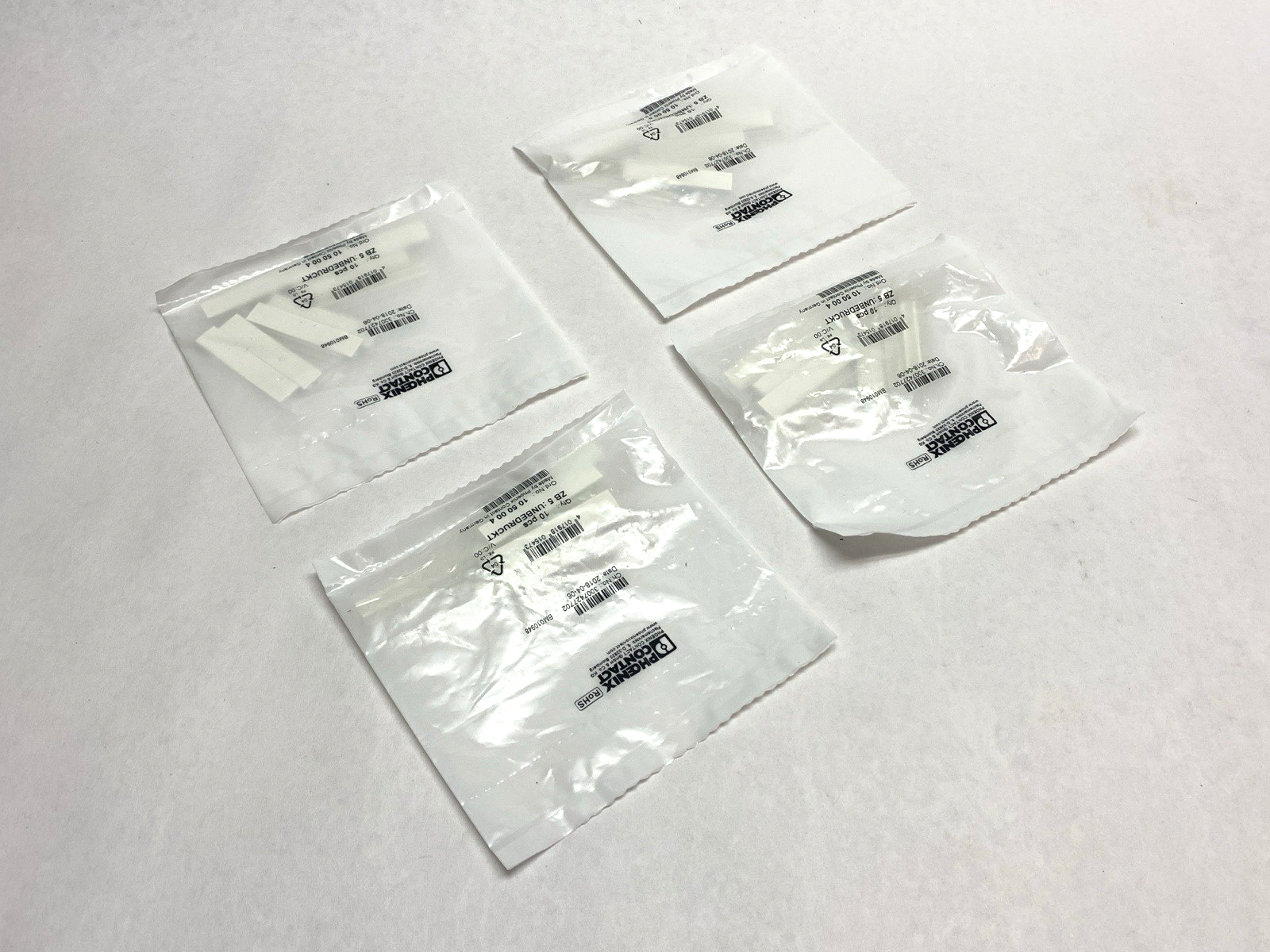 Phoenix Contact ZB 5 :UNBEDRUCKT Terminal Block Marker Strip 1050004 LOT OF 40 - Maverick Industrial Sales