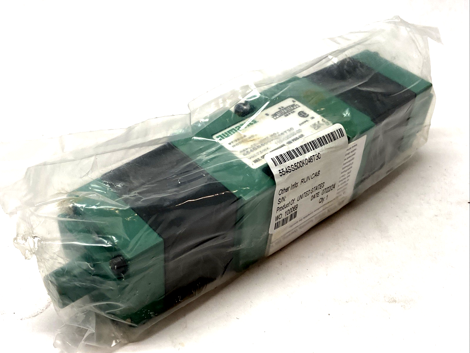 Numatics 554SS500K046T30 Solenoid Valve 5 Ported 4 Way 3 Position - Maverick Industrial Sales