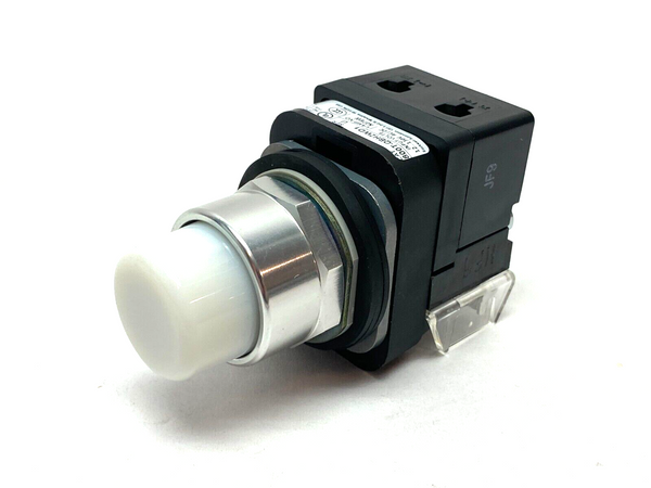 Allen Bradley 800T-QBH2WD1 Ser. U 30mm Momentary Extended Head Pushbutton, White - Maverick Industrial Sales