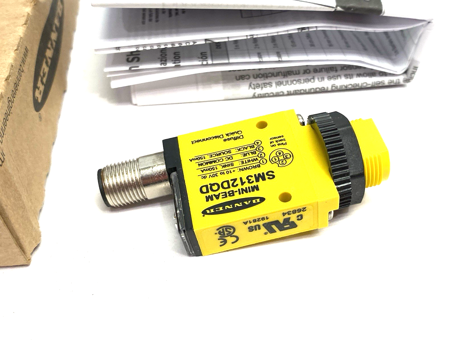 SM312DQD | Banner MINI-BEAM: Diffuse Standard Sensor, Bipolar Output, 26834 - New – Open box - Maverick Industrial Sales