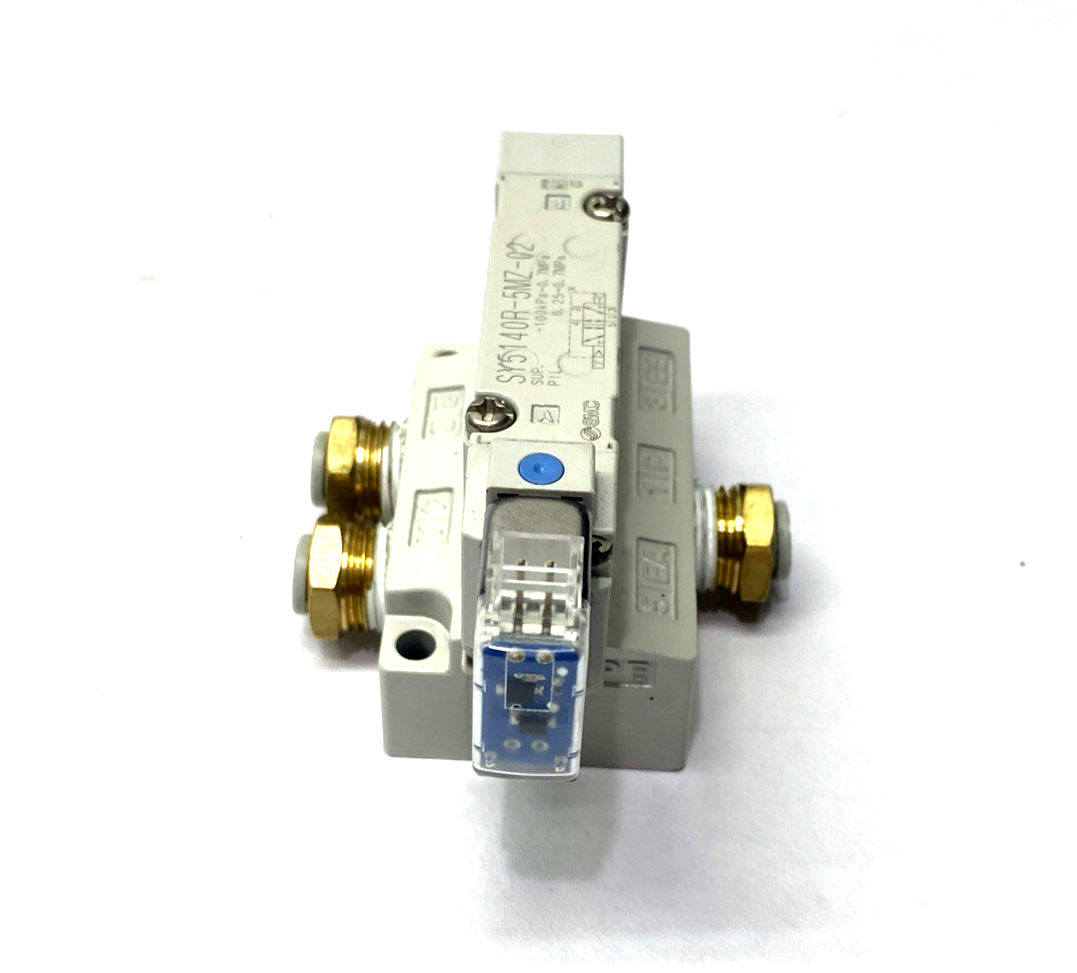 SMC SY5140R-5MZ-02 Solenoid Valve & Base 1/4" NPT - Maverick Industrial Sales