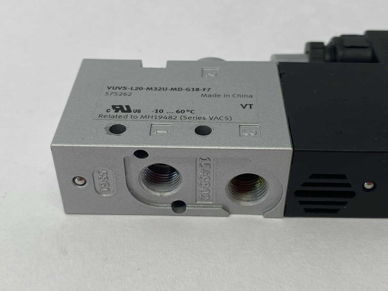 Festo VUVS-L20-M32U-MD-G18-F7 Spring Return Solenoid Valve 3/2-Way Open, 575262 - Maverick Industrial Sales