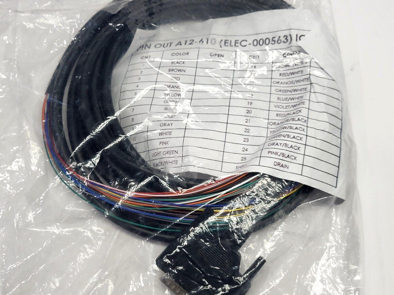 A12-610  I/O Single-Ended Cable ELEC-000563 - Maverick Industrial Sales