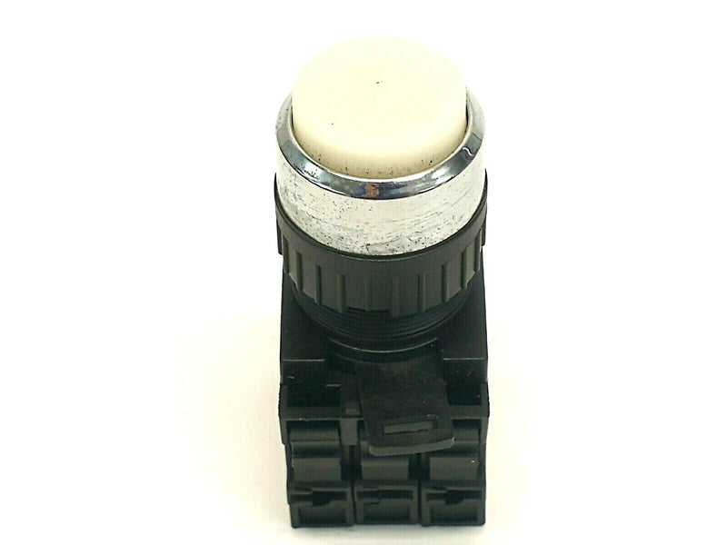 ABB MP3-21W White Illuminated Momentary Pushbutton w/ 2 N.O. Contacts - Maverick Industrial Sales