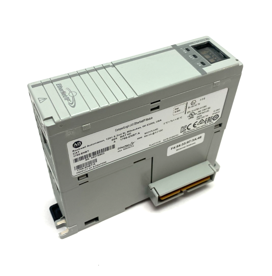 1768-ENBT | Allen Bradley Ser. A CompactLogix L4X EtherNet/IP Module - Used - Maverick Industrial Sales