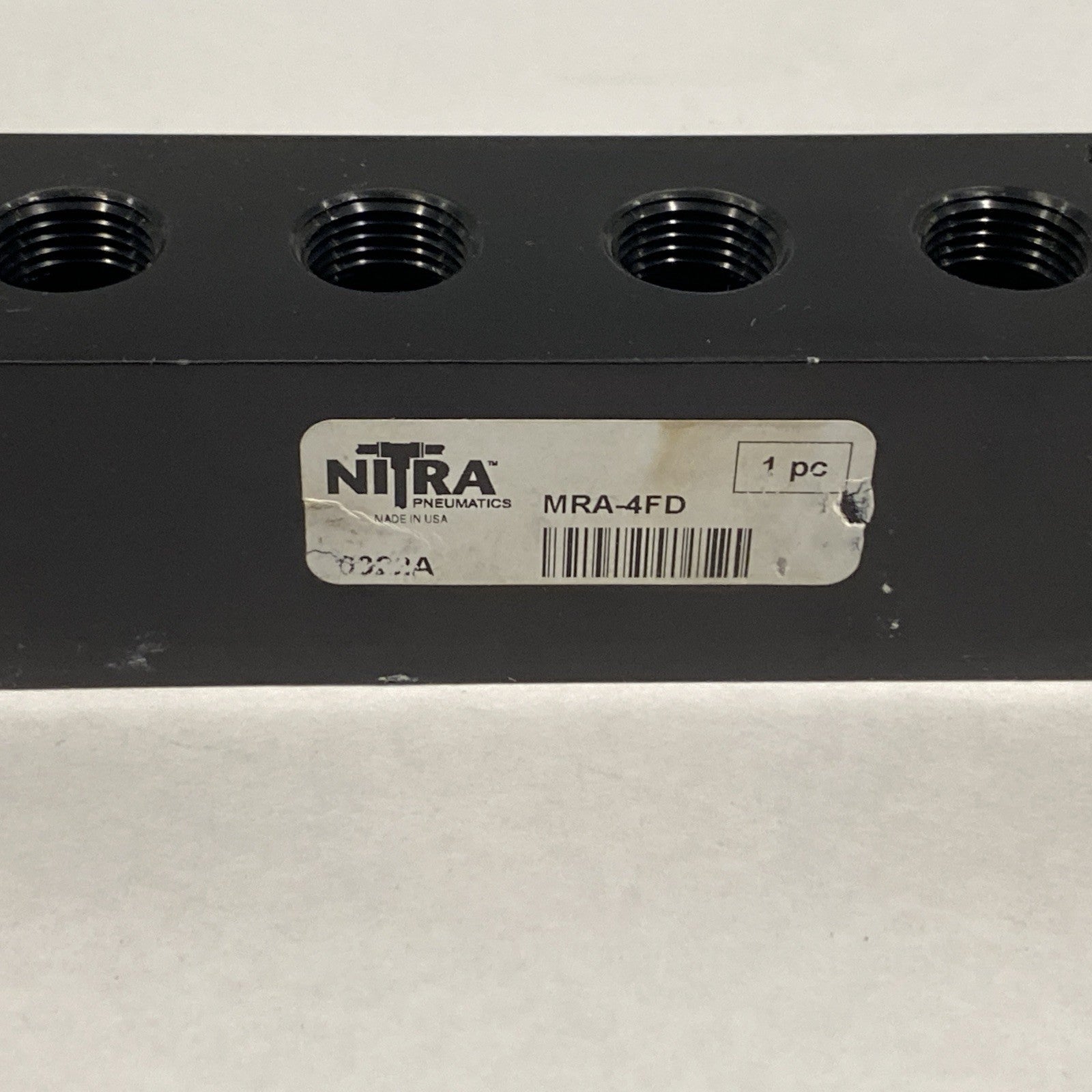 Nitra MRA-4FD Pneumatic Valve Manifold Aluminum Black, 4 Station - Maverick Industrial Sales