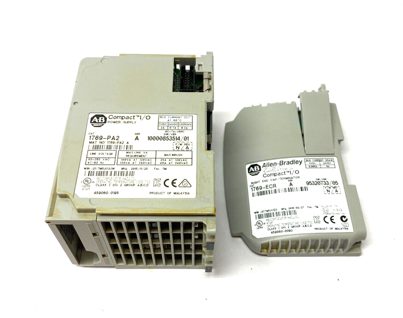 Allen Bradley 1769-PA2 Ser. A Compact I/O PLC Power Supply Module w/ End Module - Maverick Industrial Sales