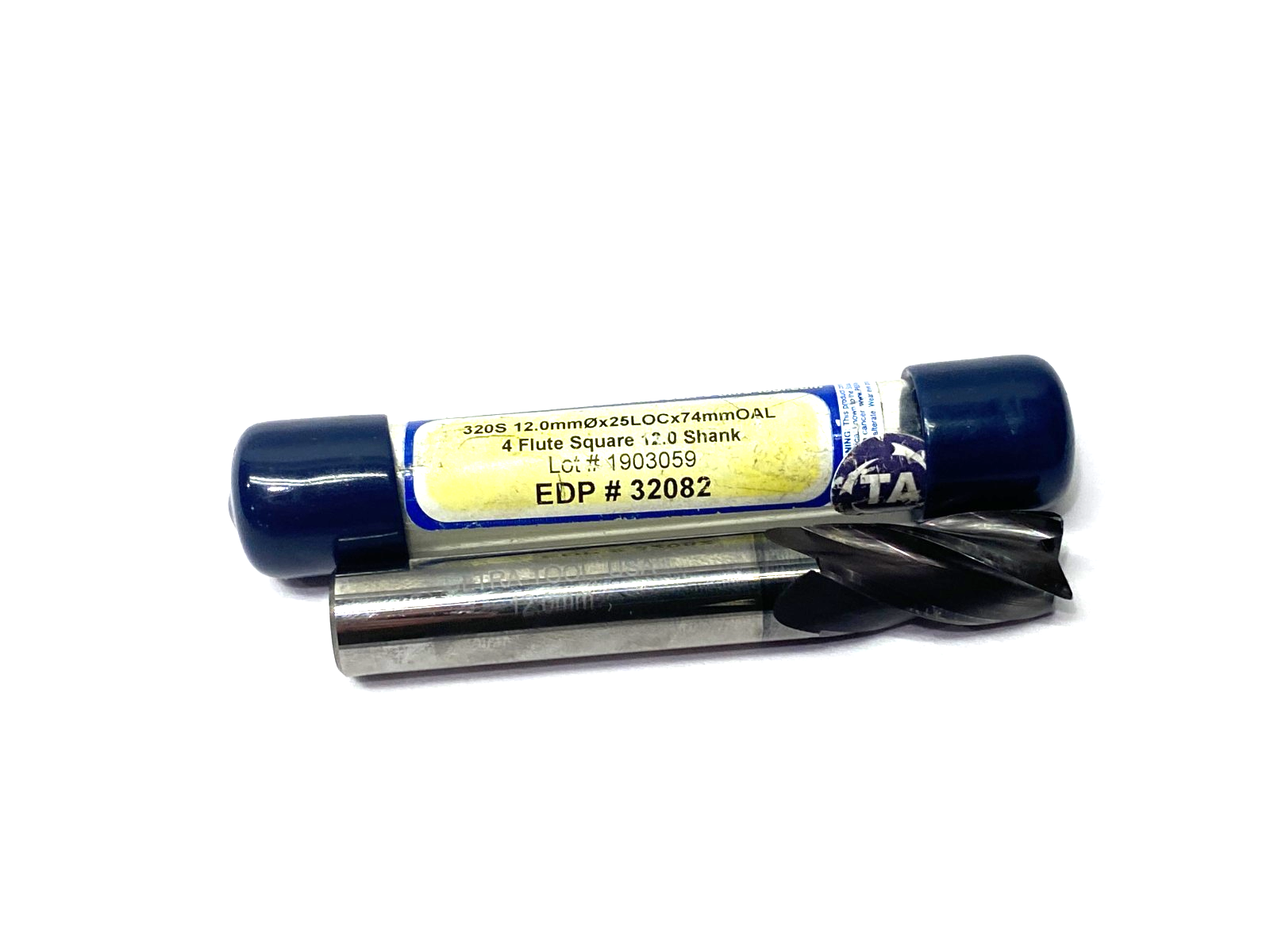 Ultra Tool 32082 12mm 4 Flute Square End 30° Helix Carbide End Mill, 25mm LOC - Maverick Industrial Sales