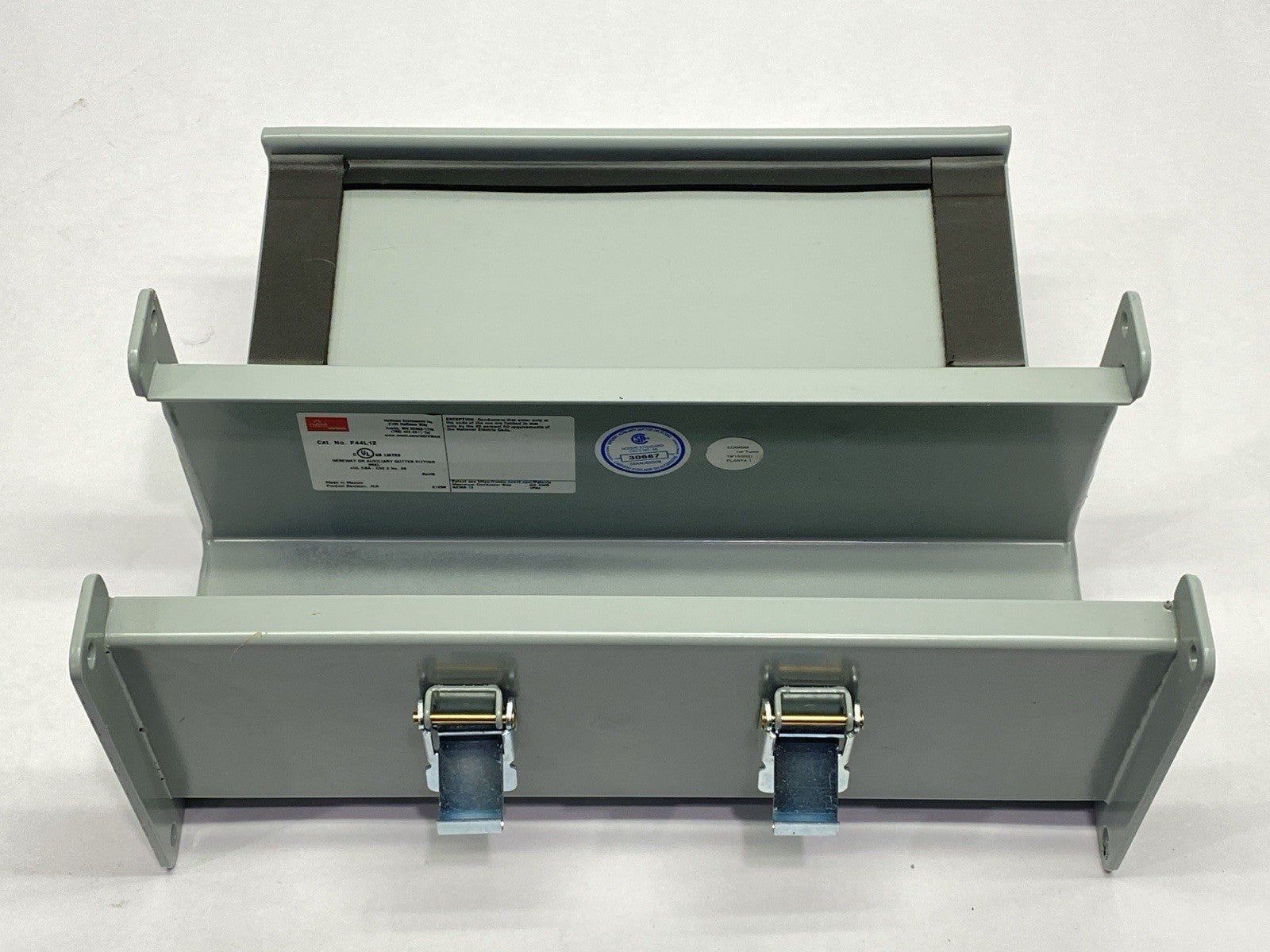F44L12 | Hoffman nVent Hinged Cover Wireway Section 4" x 4" Gray Steel - New – Open box - Maverick Industrial Sales