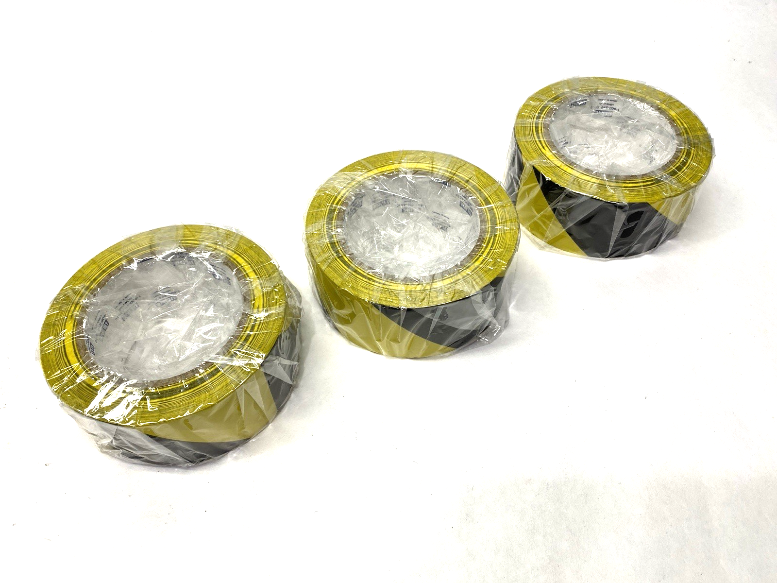 Uline S-2183 Industrial Vinyl Safety Tape Yellow/Black 2" x 36 yds LOT OF 3 - Maverick Industrial Sales