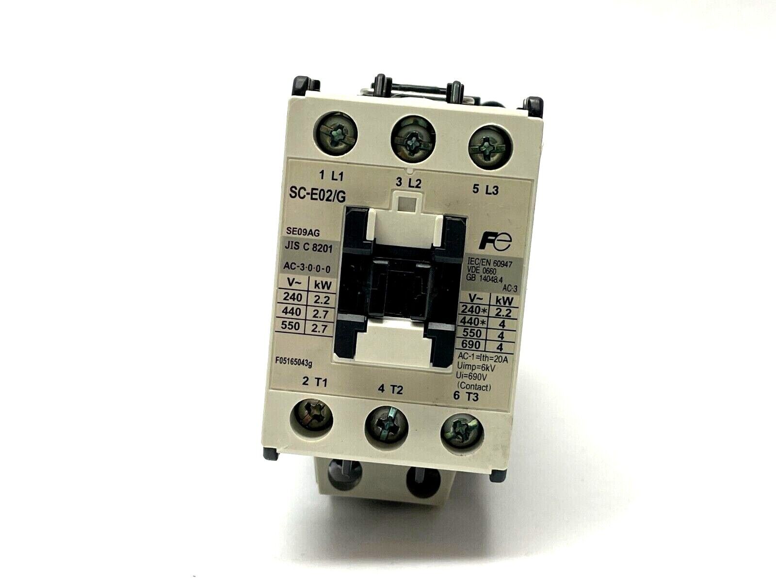 Fuji Electric SC-E02/G Standard Type Magnetic Contactor - Maverick Industrial Sales