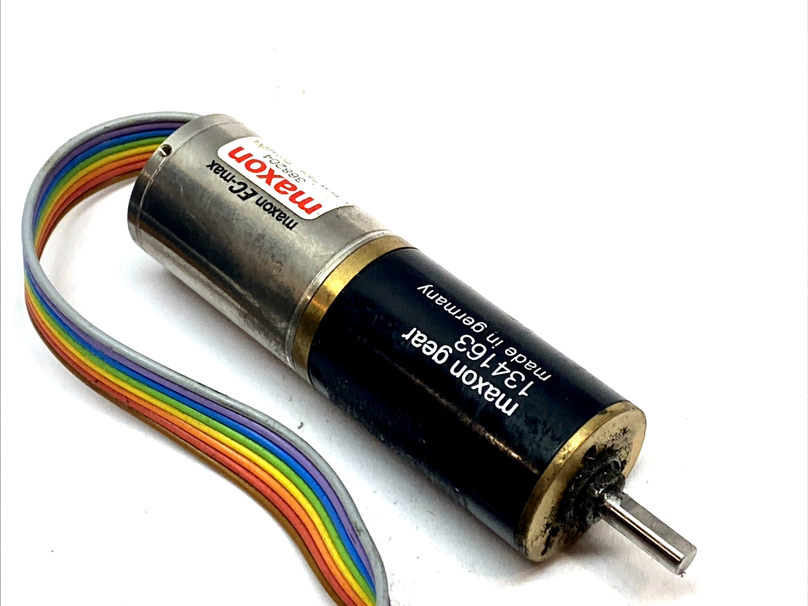 368204 w/ 134163 | Maxon Gearhead DC Gear Motor 3mm Shaft Assembly - For parts or not working - Maverick Industrial Sales