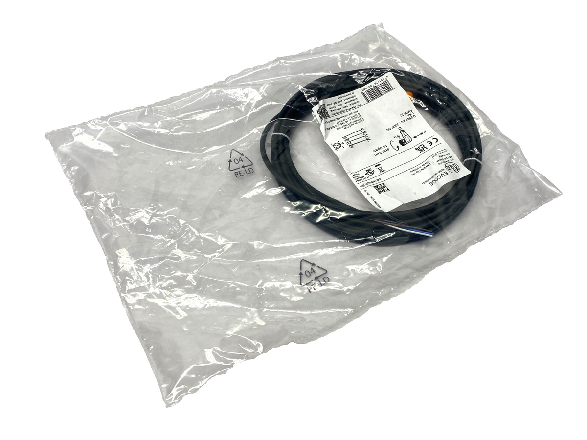 EVC005 | ifm Single End Female Cordset Right Angle M12 5-Pin 5m ADOAH040MSS0005H04 - New - Maverick Industrial Sales