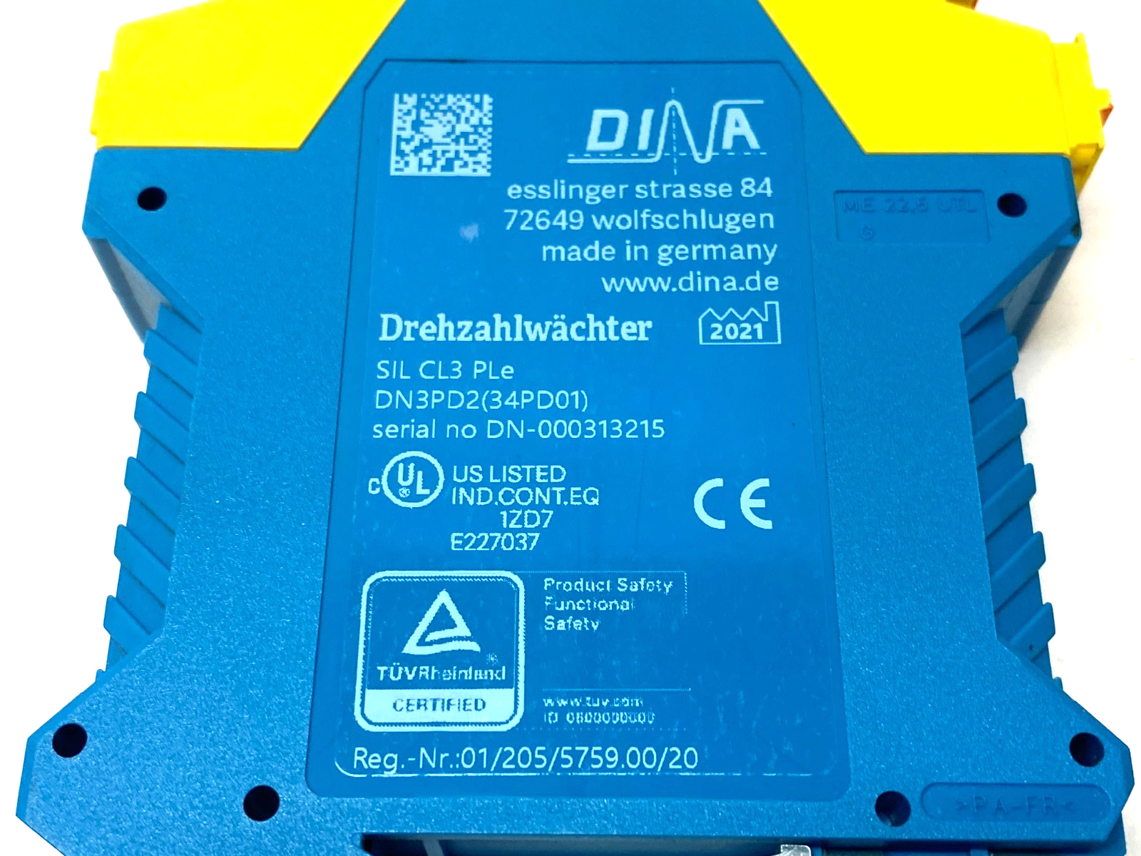 Dina Elektronik 34PD01 SAFEONE Speed Monitor Module DN3PD2 - Maverick Industrial Sales