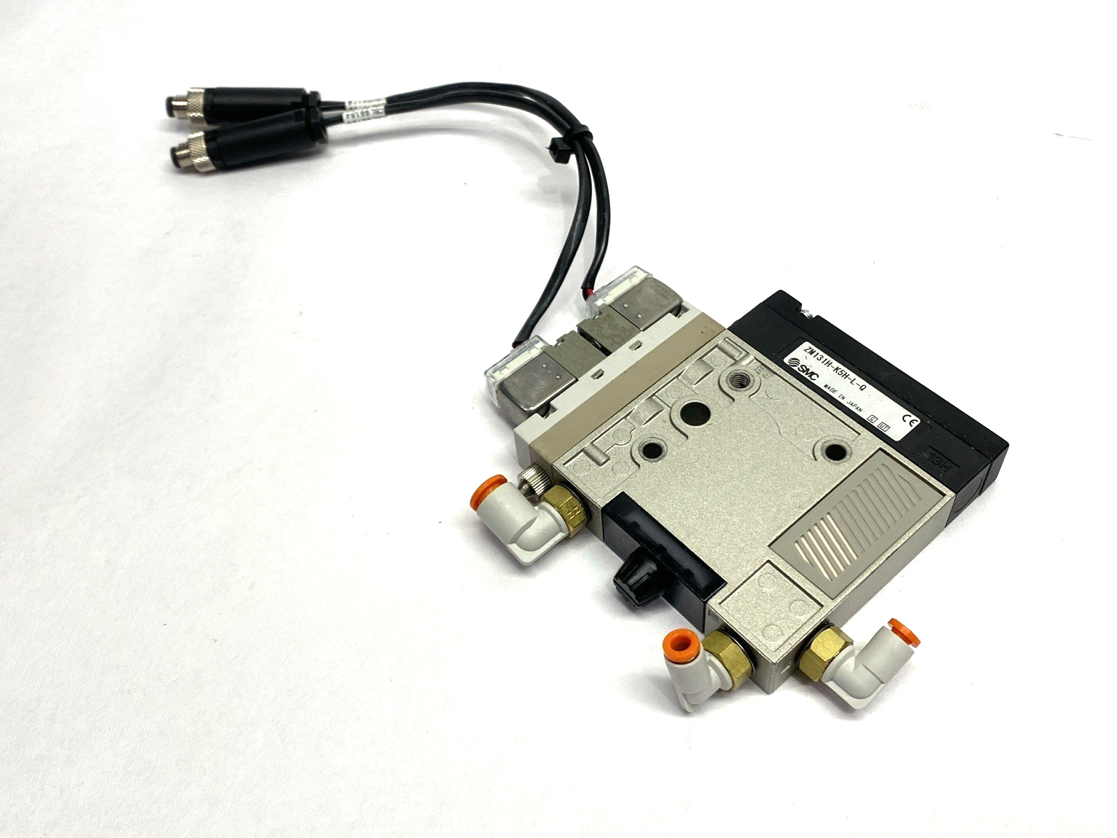 SMC ZM131H-K5H-L-Q Vacuum Generator Nozzle 24VDC w/ 2x V114-5H Solenoid Valves - Maverick Industrial Sales