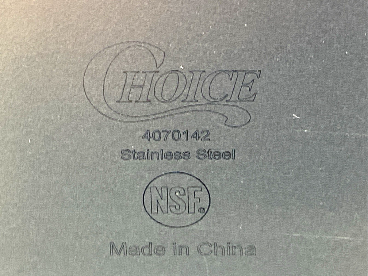 Choice 4070142 Steam Table Hotel Pan 2/3 Size 4" Deep Stainless Steel LOT OF 13 - Maverick Industrial Sales