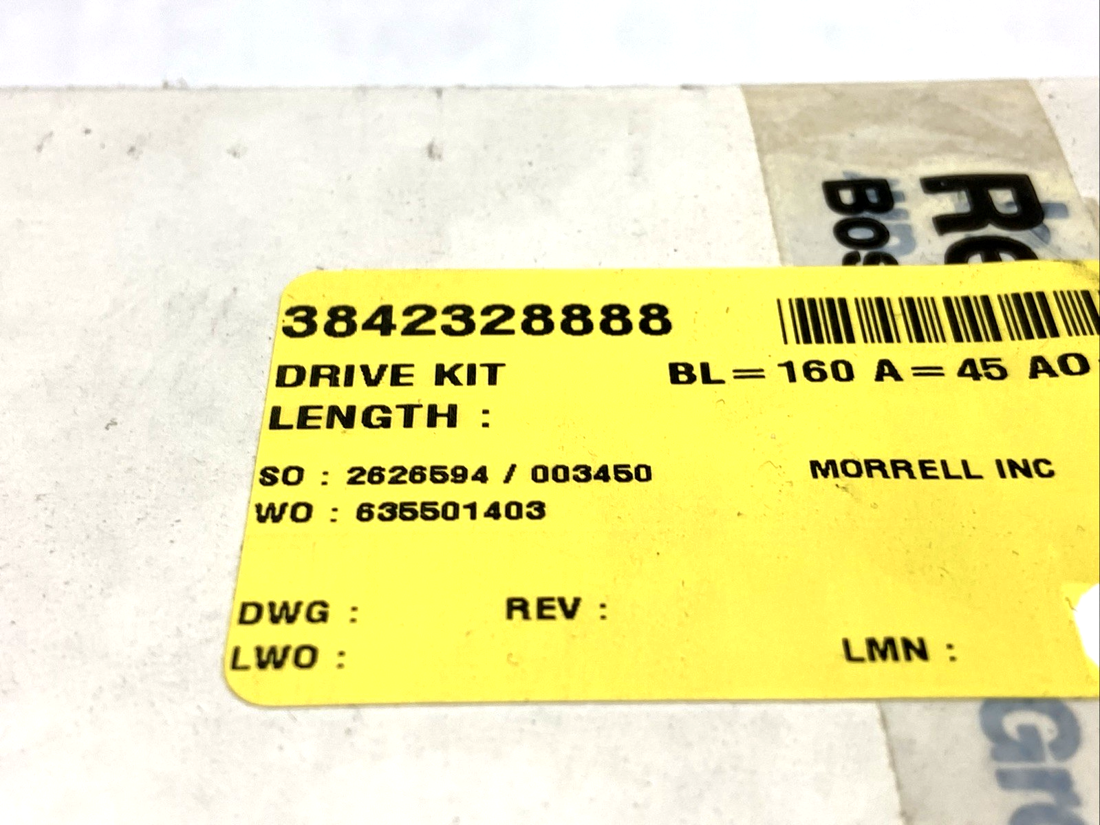 Bosch Rexroth 3842328888 Drive Kit BL=160 A=45 AO=0/1 - Maverick Industrial Sales