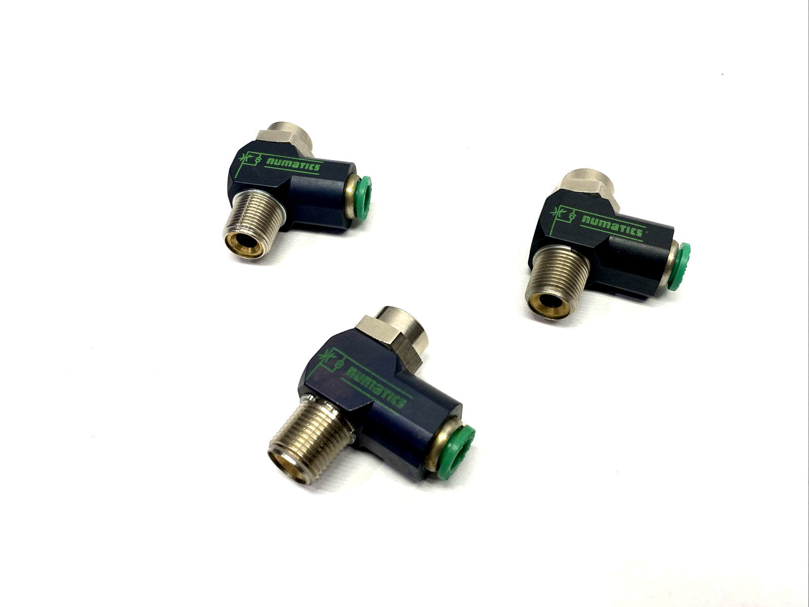 Numatics 3FPRN12 Pneumatic Flow Control Fitting, 3/8" Tube OD 3/8" NPT LOT OF 3 - Maverick Industrial Sales