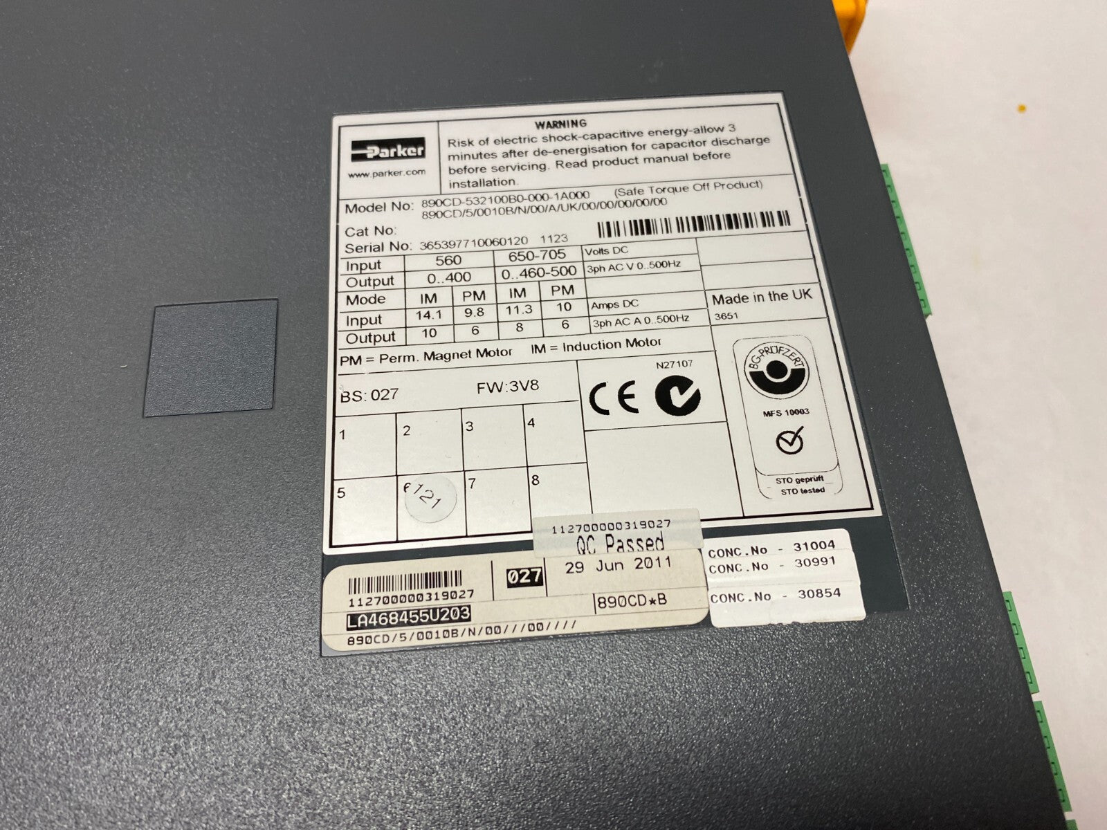 Parker 890CD-532100B0-000-1A000 Variable Speed AC Drive - Maverick Industrial Sales