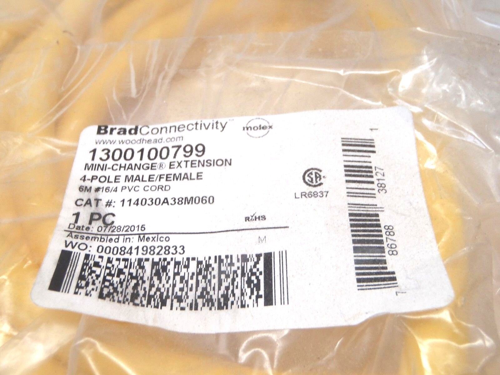 BradConnectivity Woodhead 1300100799 Mini-Change Extension 6M Cordset - Maverick Industrial Sales