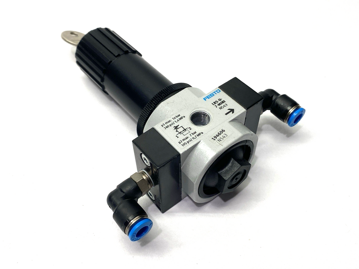 Festo LRS-1/8-D-7-MINI Pneumatic Pressure Regulator, G1/8, 0.5-7bar, 194606 - Maverick Industrial Sales