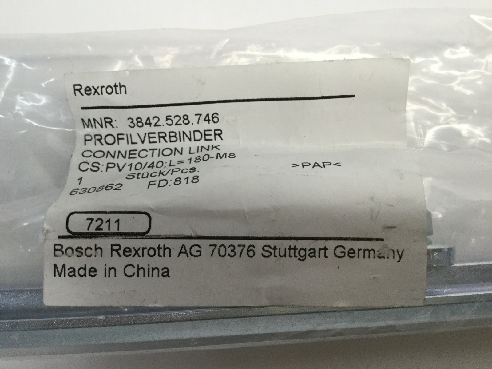 Bosch 3842528746 Connection Link 180mm Length M8 Bolts - Maverick Industrial Sales