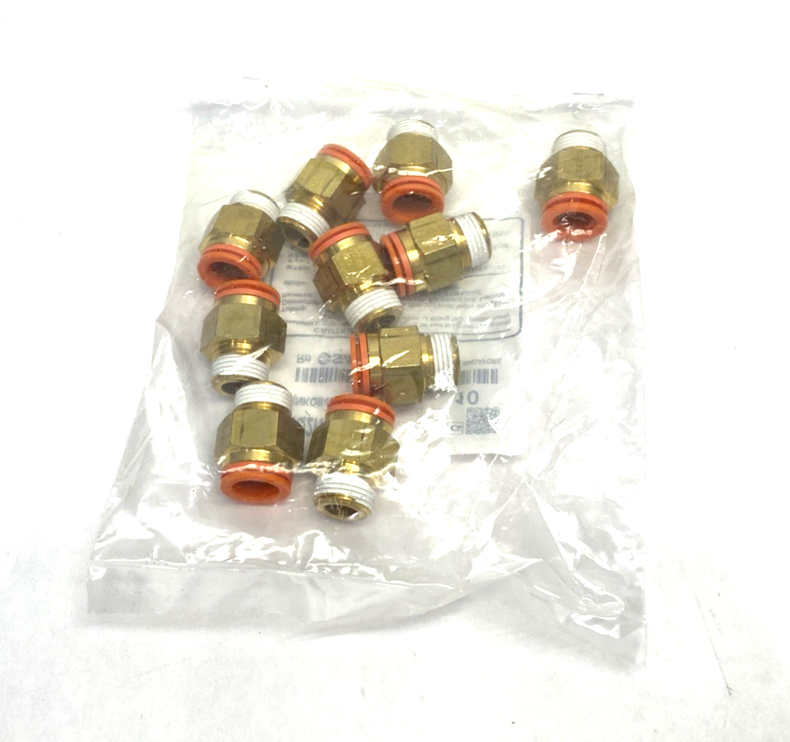 KQ2H13-36S | SMC One-Touch Pneumatic Male Connector Fitting, 1/2" Tube OD, 10-PACK - New - Maverick Industrial Sales