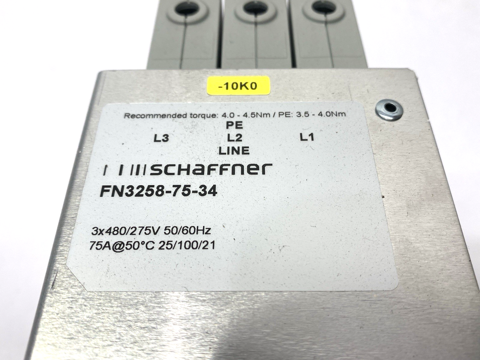 Schaffner FN3258-75-34 Power Line Filter 3-Phase 480/275V 75A - Maverick Industrial Sales