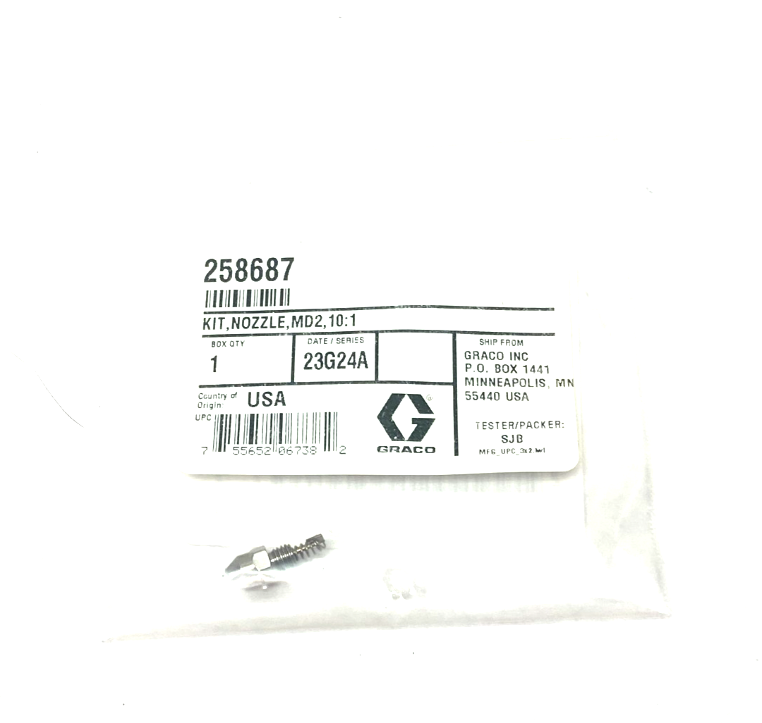 258687 | Graco Check Tip Kit, Nozzle, MD2, 10:1 - New - Maverick Industrial Sales
