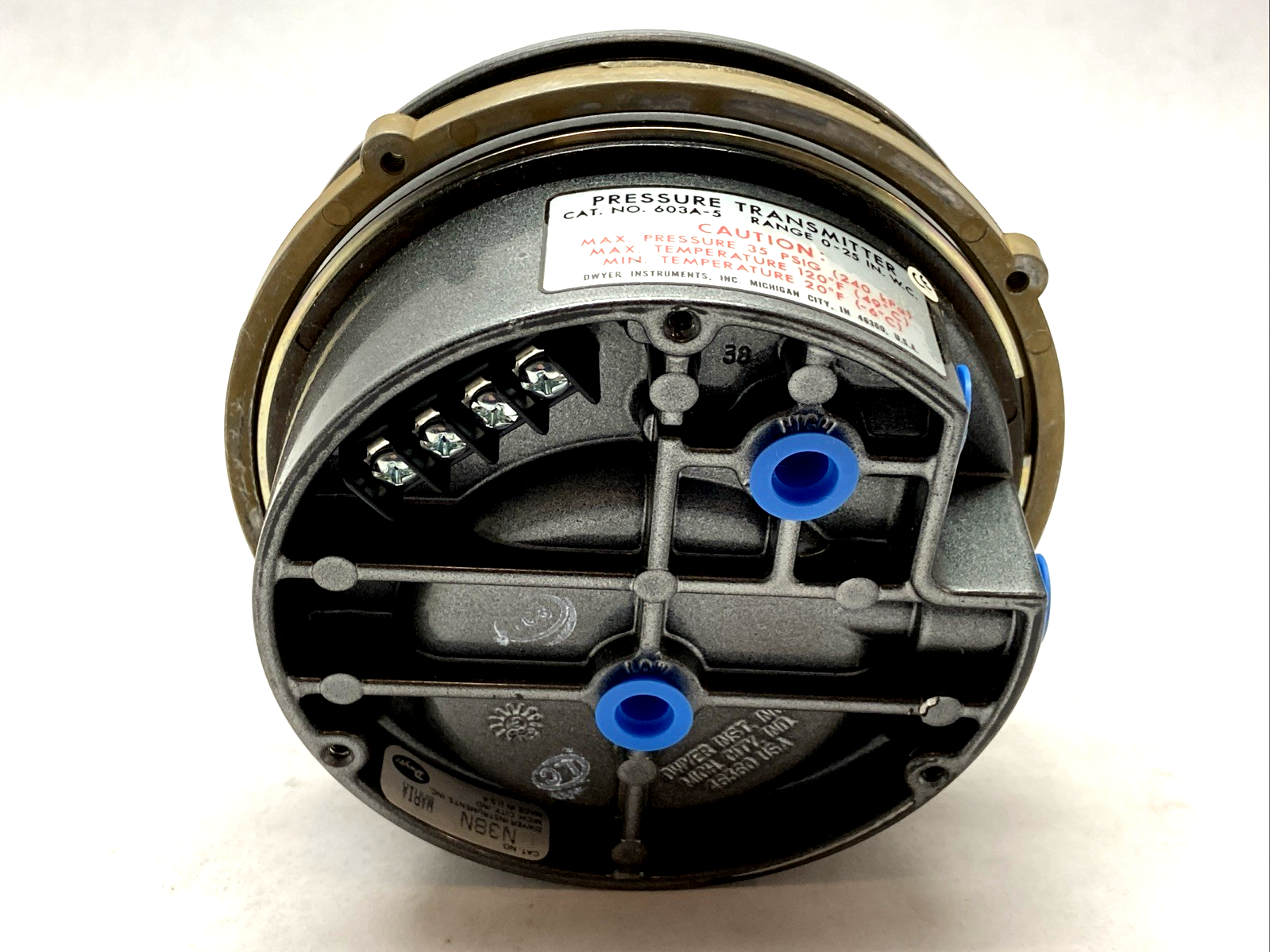 Dwyer 603A-5 Pressure Gauge Range 0-25" w.c. 20psig - Maverick Industrial Sales