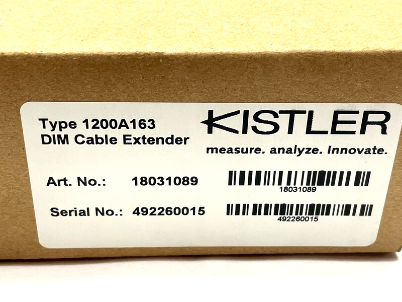 Kistler 1200A163 DIM Cable Extender 18031089 - Maverick Industrial Sales