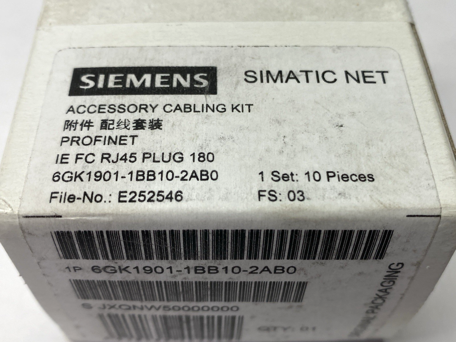 Siemens 6GK1901-1BB10-2AB0 SIMATIC NET Industrial Ethernet RJ45 Plug PKG OF 12 - Maverick Industrial Sales