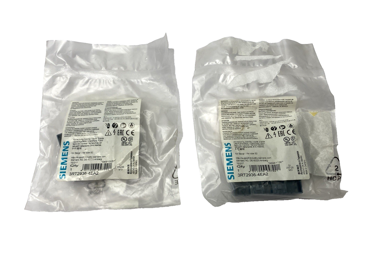 3RT2936-4EA2 | Siemens Terminal Cover 3-Pole LOT OF 2 - New – Open box - Maverick Industrial Sales