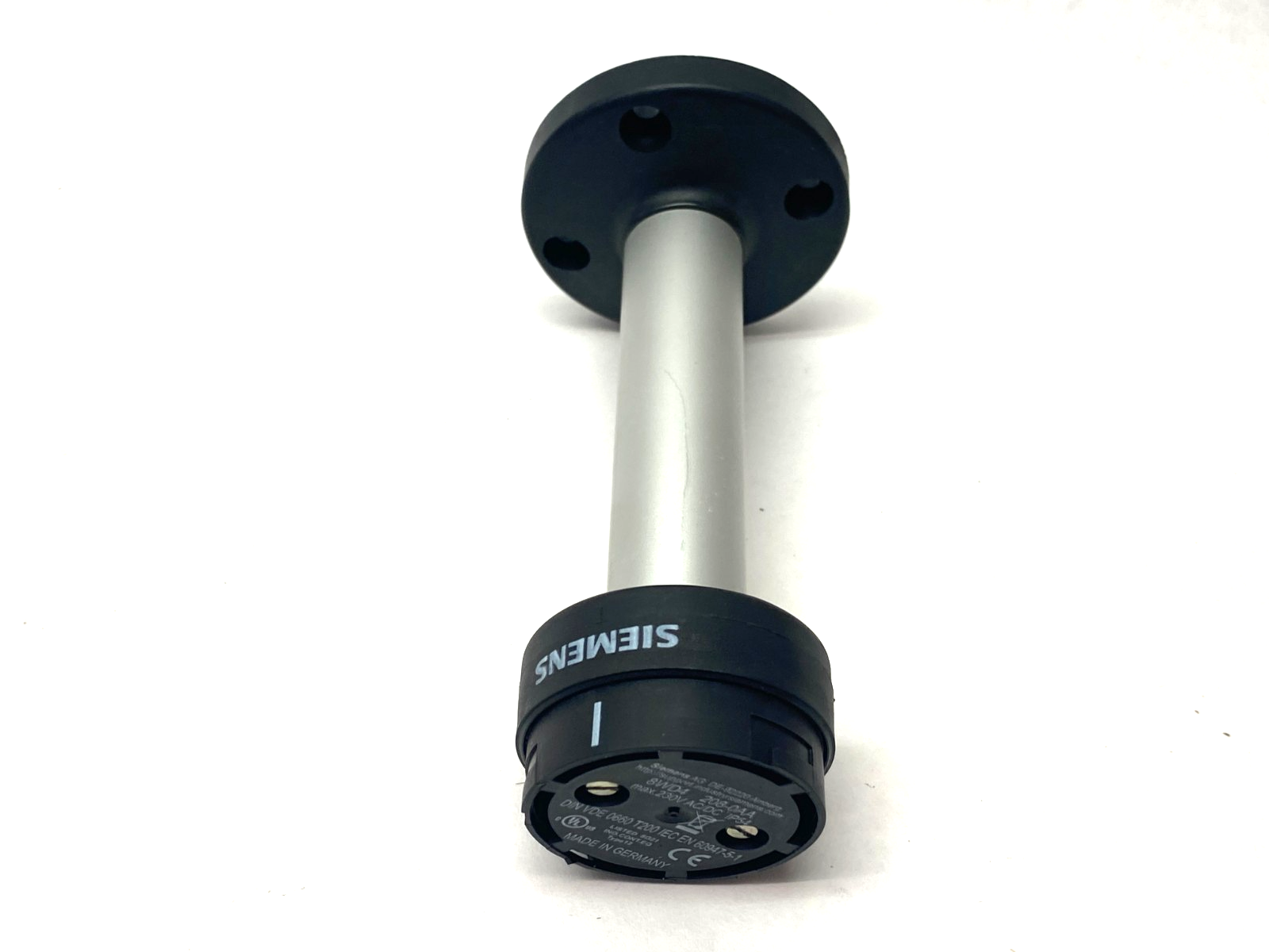 Siemens 8WD4 208-0AA Stack Light Element Base Module 50mm Black w/ 4" Pole - Maverick Industrial Sales
