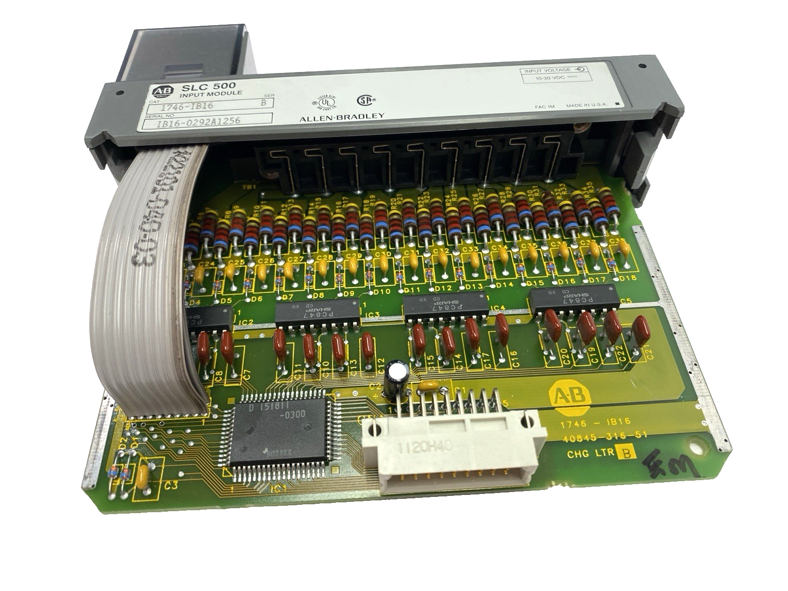 Allen Bradley 1746-IB16 Ser. B SLC 500 Input Module 16-Inputs 24VDC NO COVER - Maverick Industrial Sales