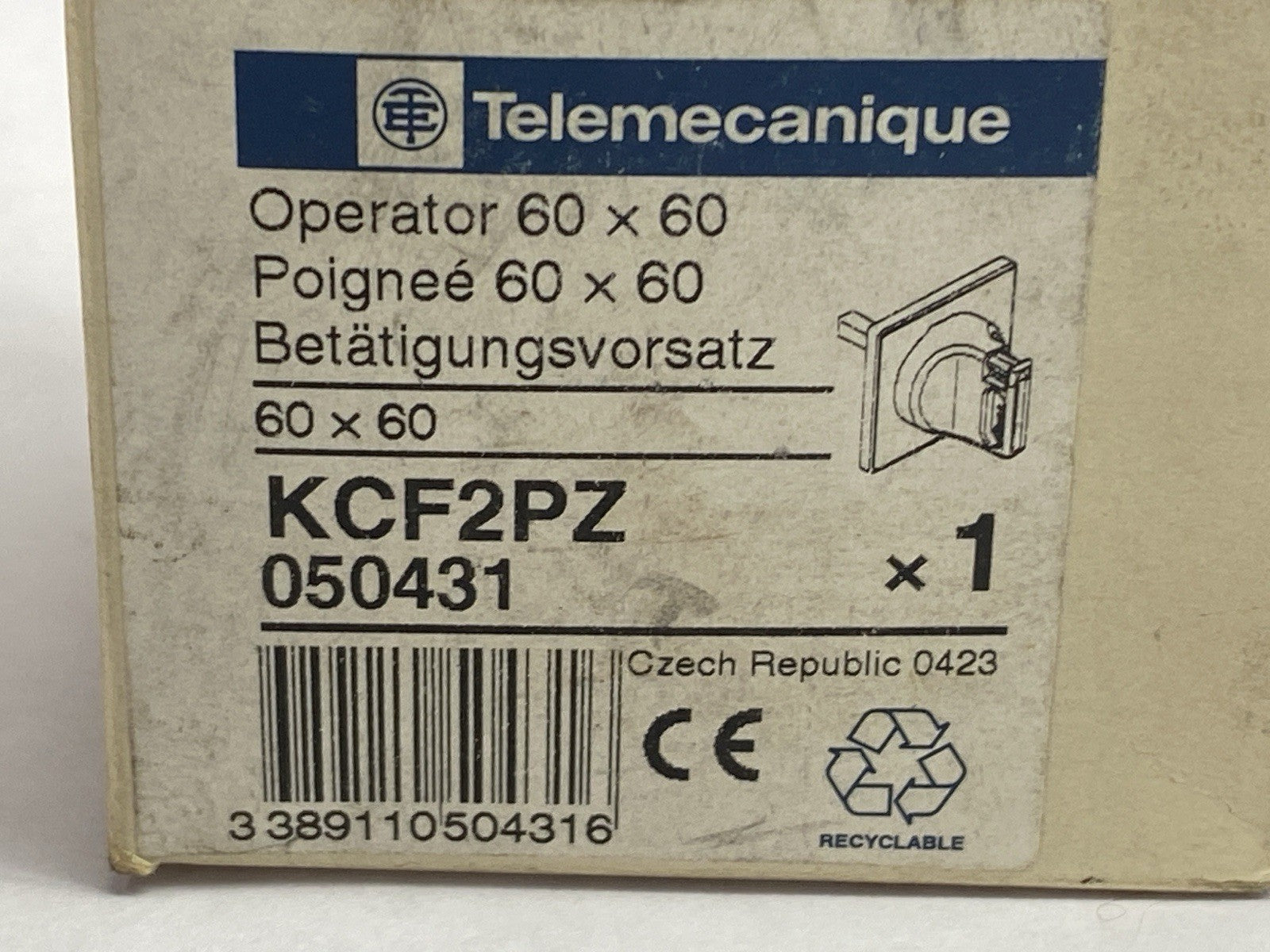 Telemecanique KCF2PZ Operator Handle Red/Yellow 60 x 60mm - Maverick Industrial Sales