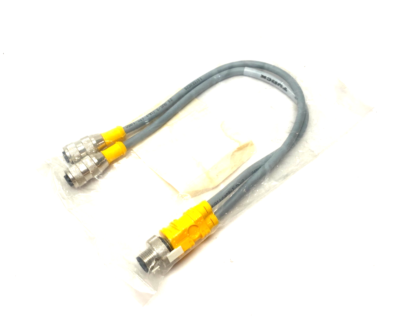 Turck VBRS 4.4-2RK 4T-0.3/0.3 2-Branch Splitter Cable, M M12 to 2x F M12, U0117 - Maverick Industrial Sales