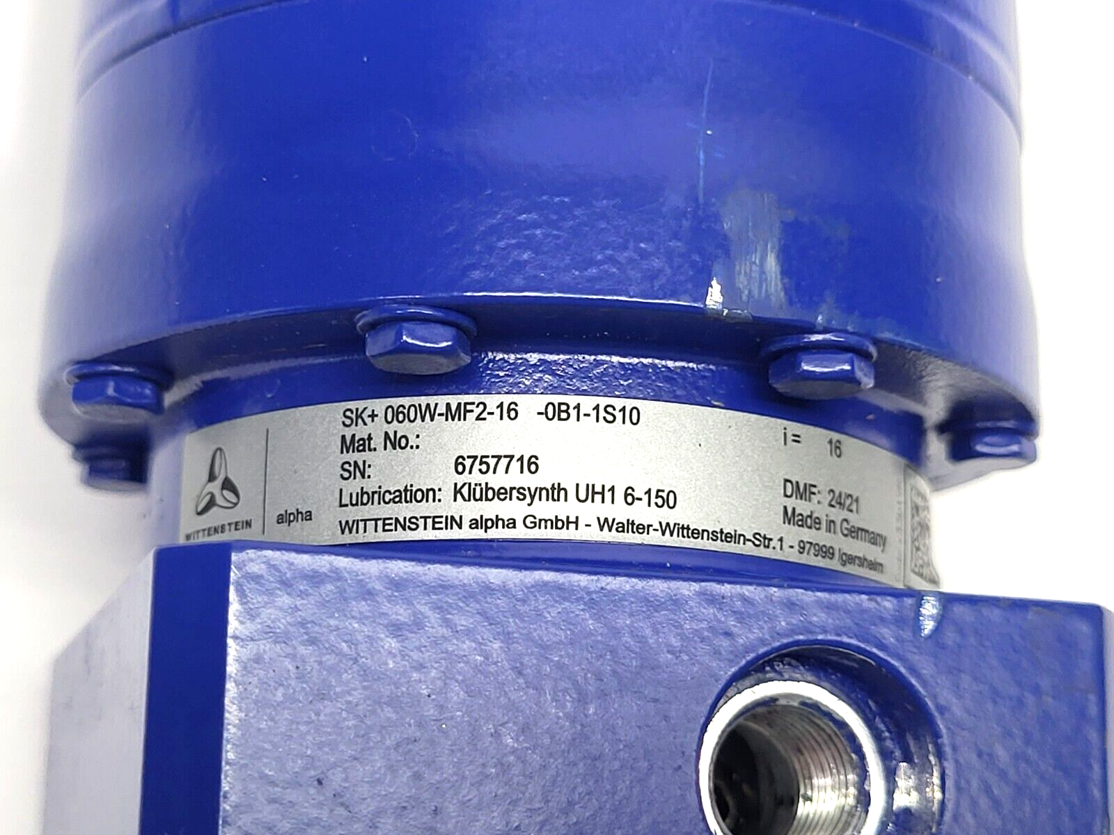 Wittenstein SK+ 060W-MF2-16-0B1-1S10 Right Angle Gearbox 16:1 - Maverick Industrial Sales