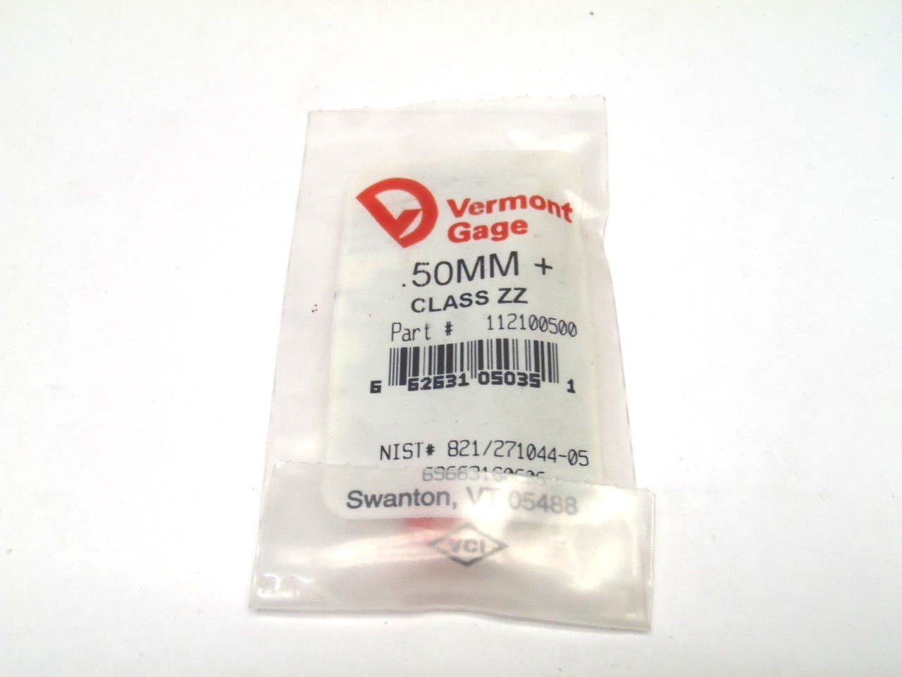 Vermont Gage 112100500 .50MM Class ZZ Pin Gage Plus LOT OF 2 - Maverick Industrial Sales