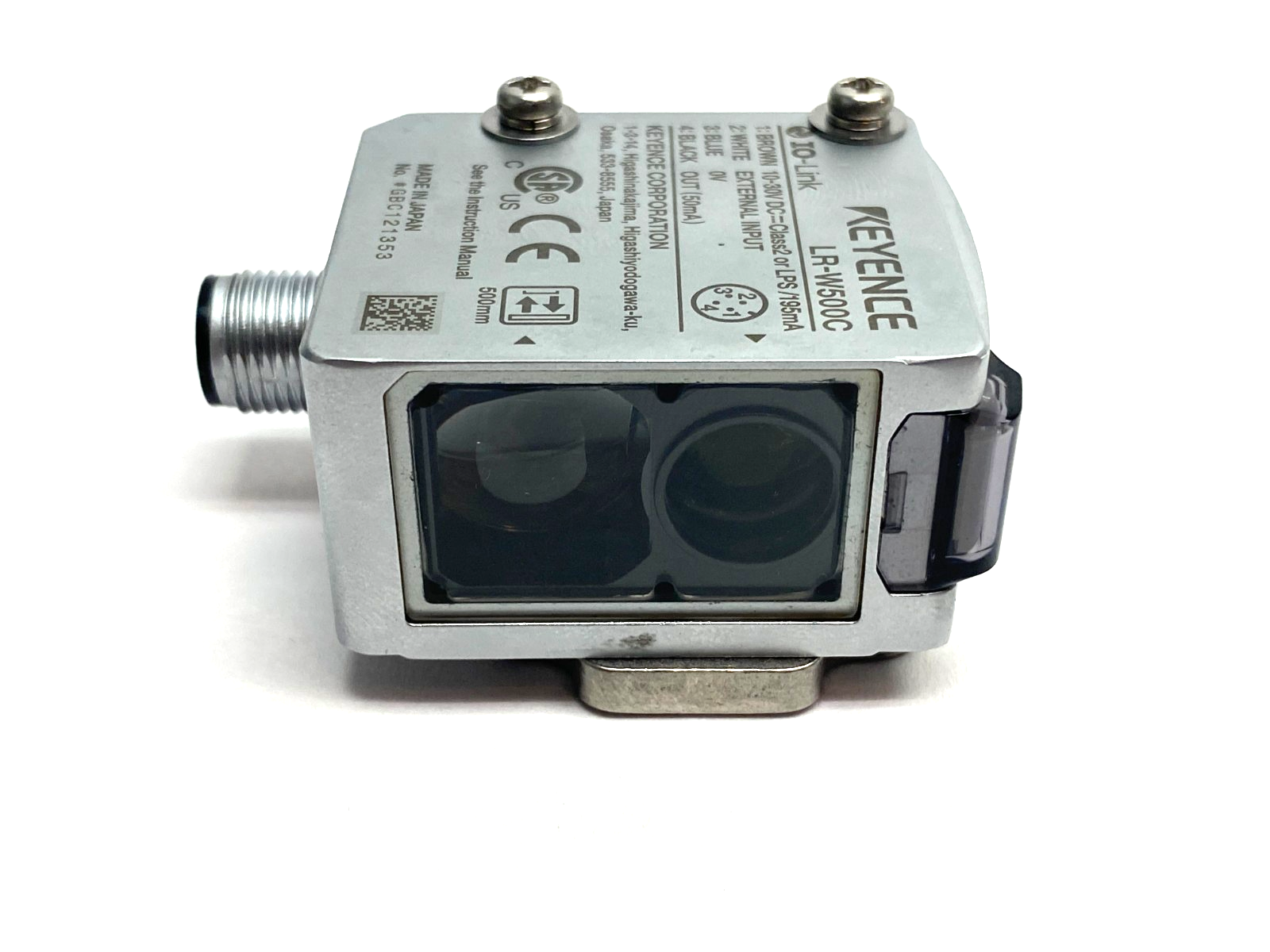 Keyence LR-W500C Self-Contained Full-Spectrum Sensor M12 4-Pin Connector - Maverick Industrial Sales