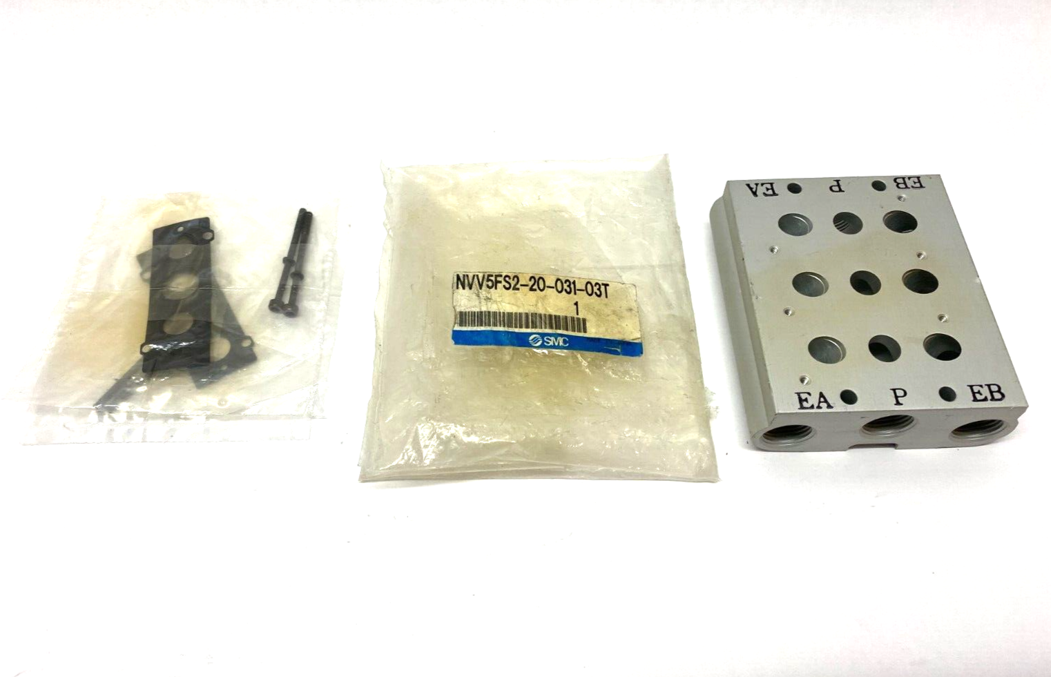 SMC NVV5FS2-20-031-03T Pneumatic Manifold 3-Port 3-Station - Maverick Industrial Sales