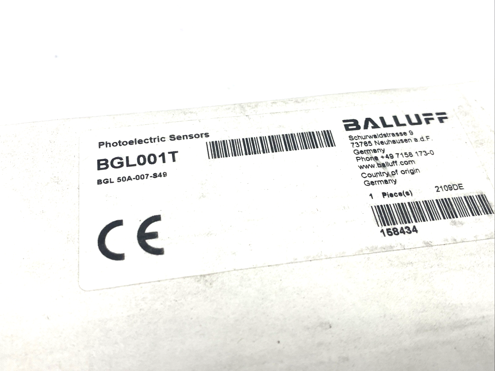 BGL 50A-007-S49 | Balluff BGL001T Photoelectric Fork Sensor, PNP NO/NC, - New – Open box - Maverick Industrial Sales