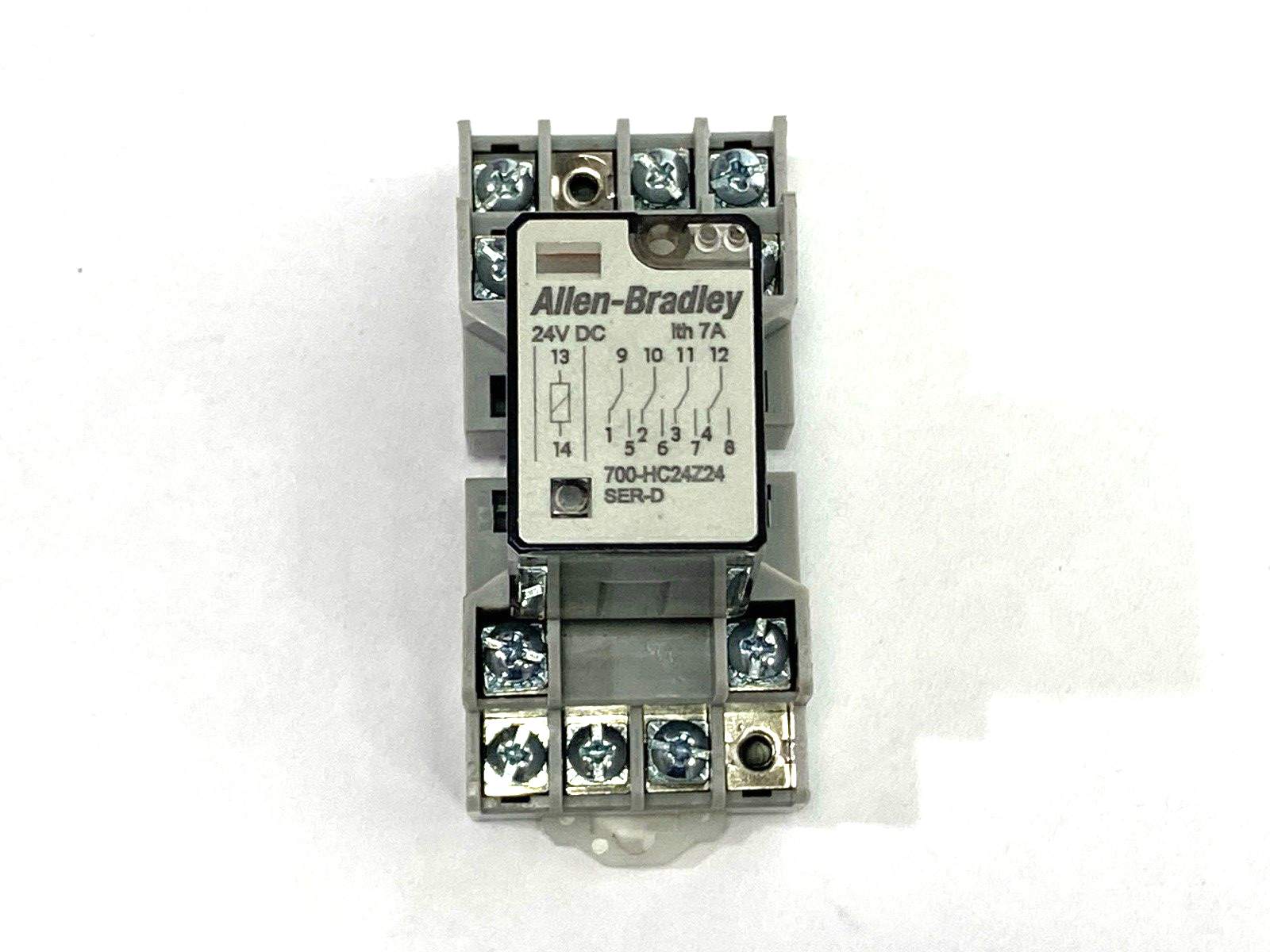 Allen Bradley 700-HC24Z24 Ser. D Ice Cube Relay w/ 700-HN128 MISSING SCREWS - Maverick Industrial Sales