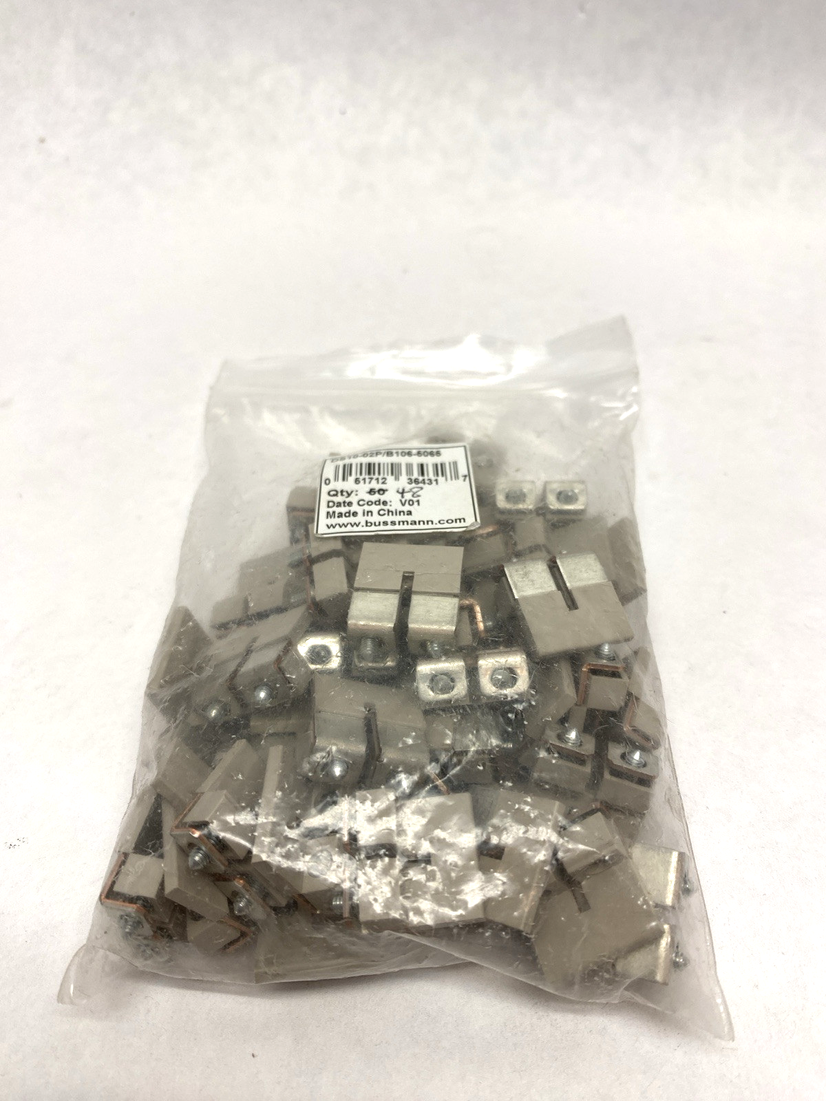 Cooper Bussmann DS10-02P/B106-5065 Jumper Terminal Block 2 Position LOT OF 46 PC - Maverick Industrial Sales