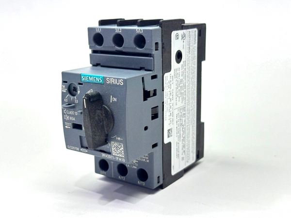 Siemens 3RV2011-1FA10 Sirius Motor Protection Circuit Breaker 3.5-5A 600V - Maverick Industrial Sales