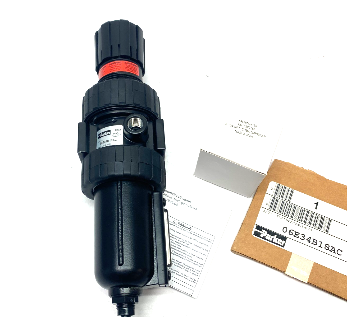 Parker 06E34B18AC Modular Filter/Regulator 1/2" NPT 5 Micron - Maverick Industrial Sales