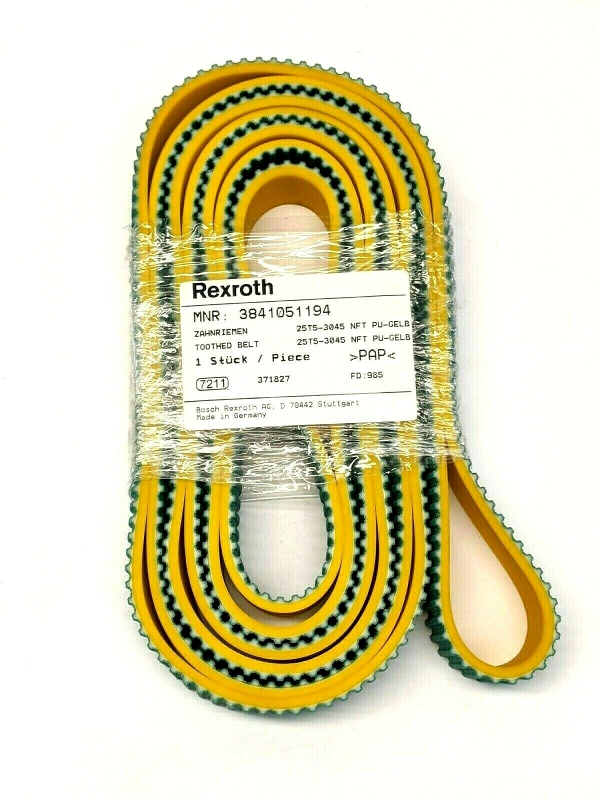 Bosch Rexroth 3841051194 Toothed Belt 25T5-3045 NFT PU-GELB - Maverick Industrial Sales