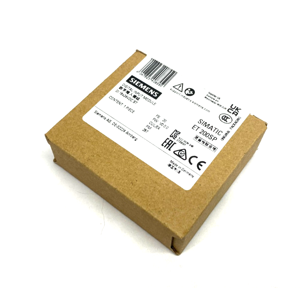 Siemens 6ES7131-6BH01-0BA0 Simatic ET 200SP Digital Input Module DI 16x24VDC - Maverick Industrial Sales