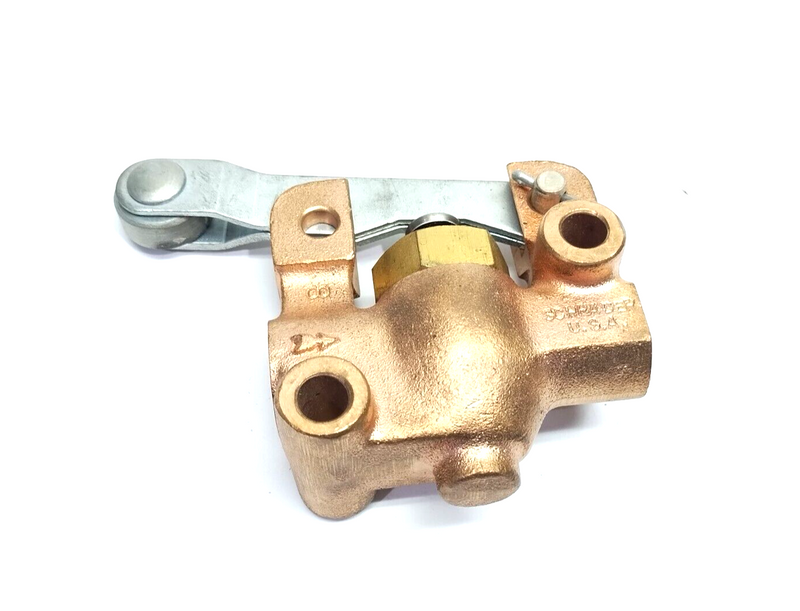 Schrader 1196BW Roller Operated Brass Poppet Valve 3/8" NPT 01196 0089 - Maverick Industrial Sales