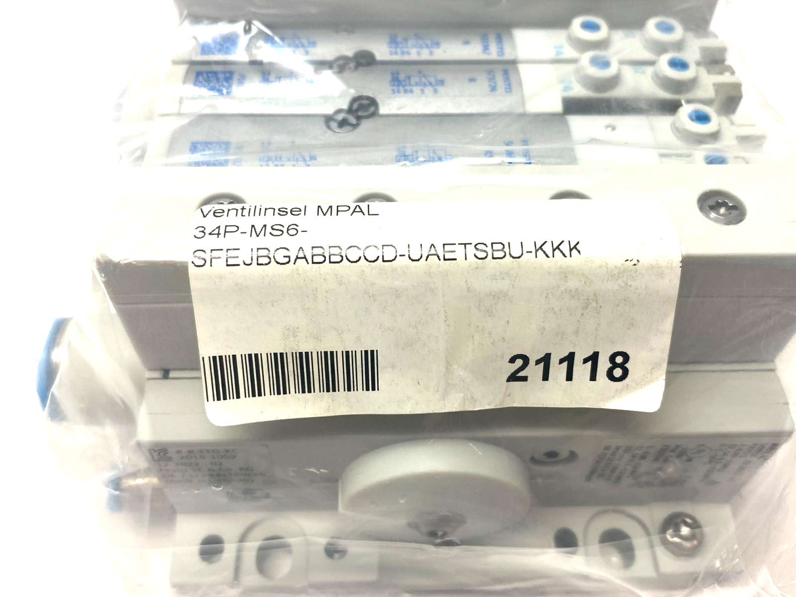 Festo 34P-MS6-SFEJBGABBCCD-UAETSBU-3K Configured Valve Manifold 569926 - Maverick Industrial Sales